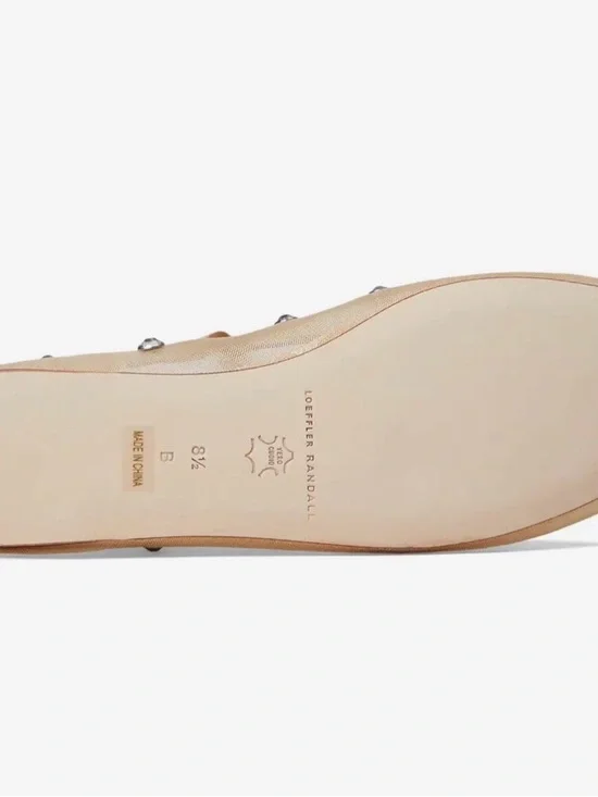 NWT Leonie Soft Ballet Flats in Caramel (nude color w/ rhinestones) women’s 6.5 - Picture 9 of 11